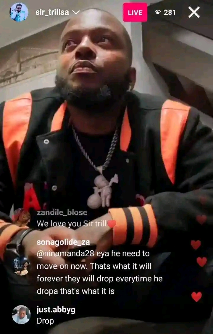 In a candid revelation on Instagram Live, Sir Trill reflects on his musical journey and the setbacks he faced**In a heartfelt