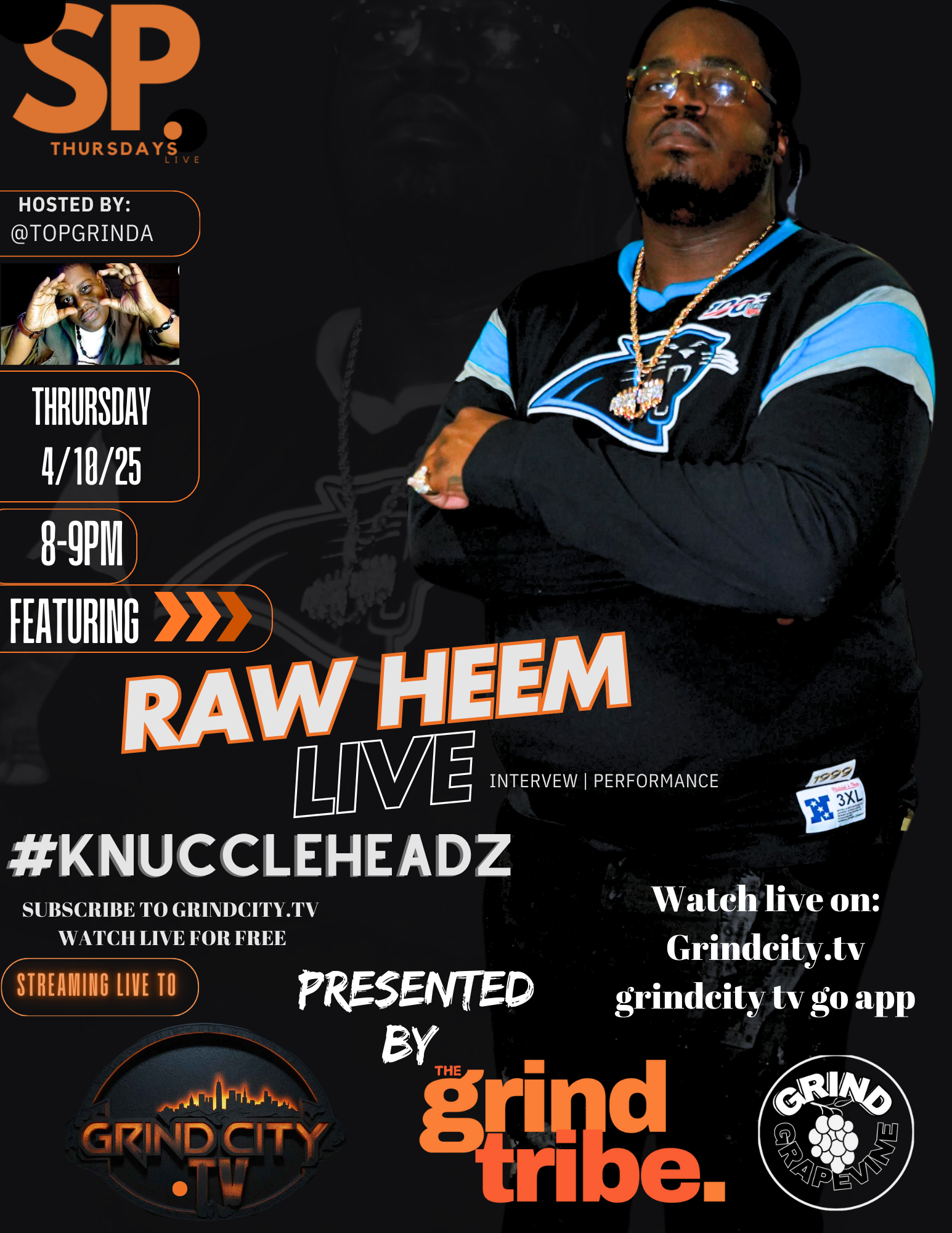 Sp Thursday continues with Pgh Artist RawHeem tonight live 8pm