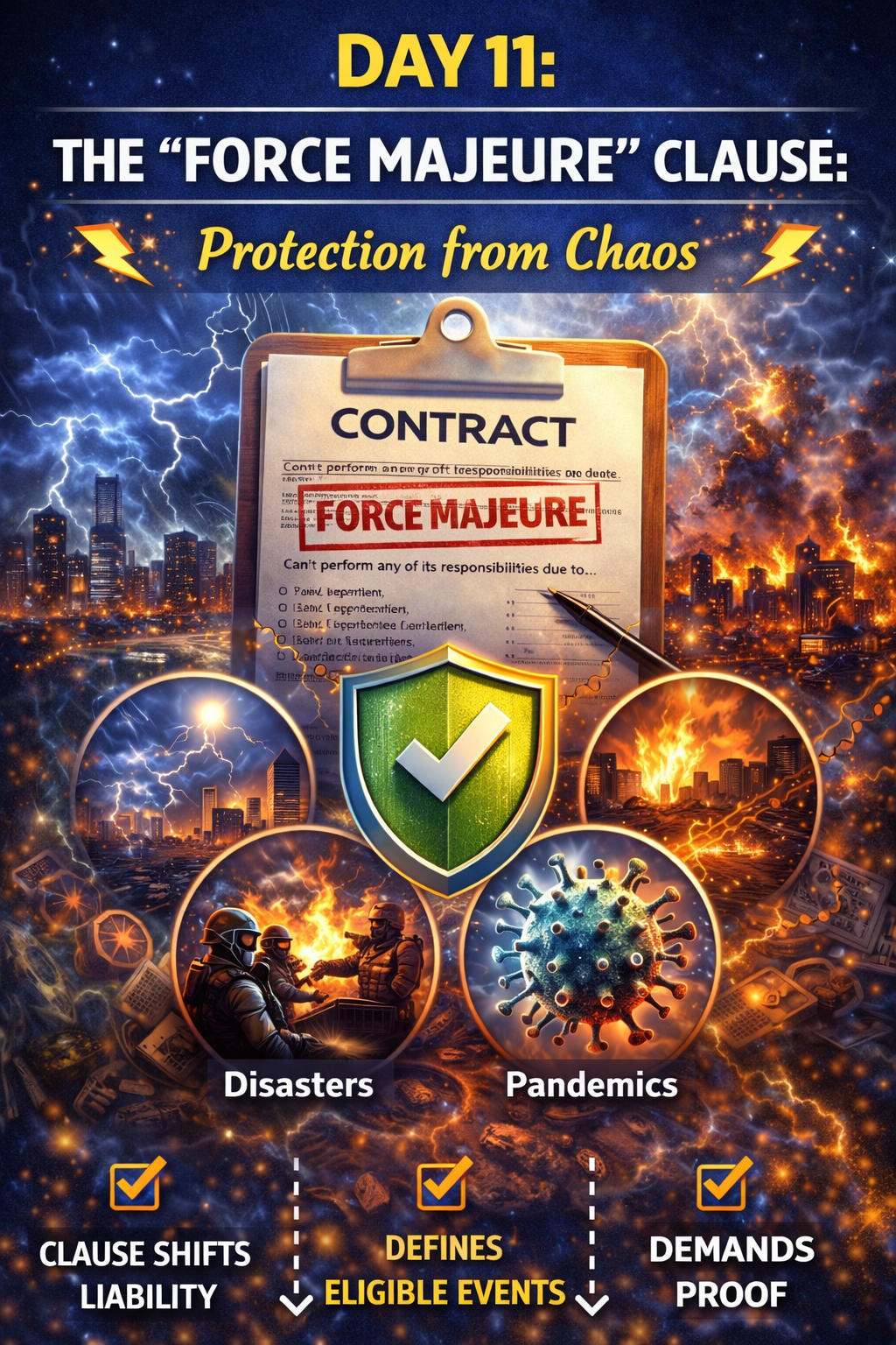 Day 11: The “Force Majeure” Clause: Protection from Chaos
