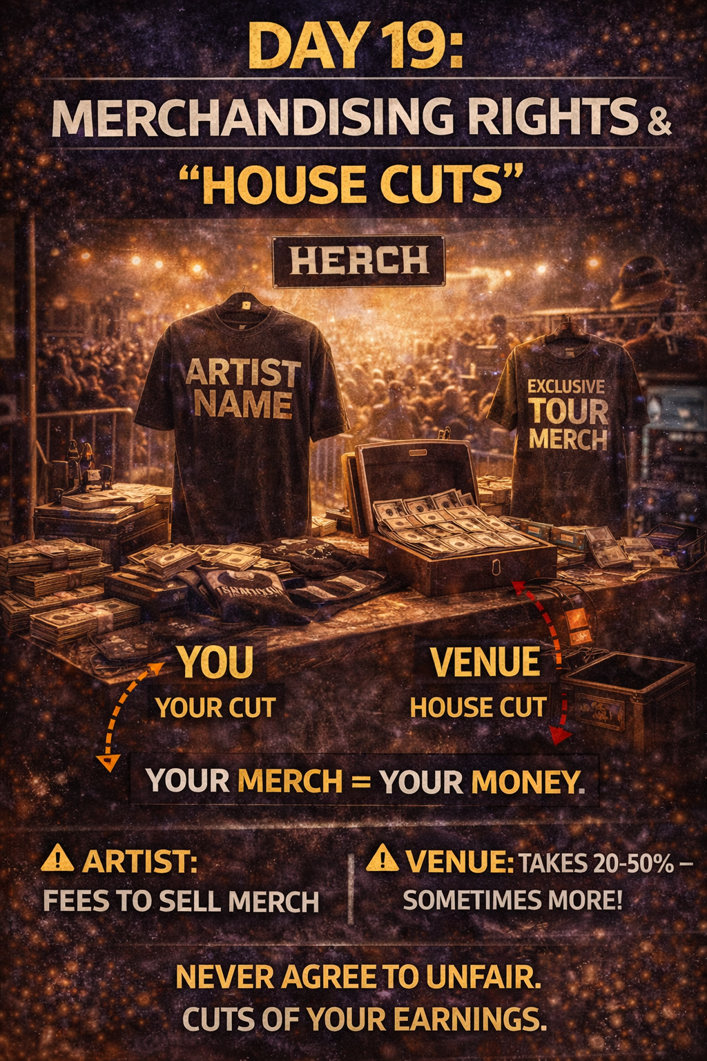 Day 19: Merchandising Rights & “House Cuts”