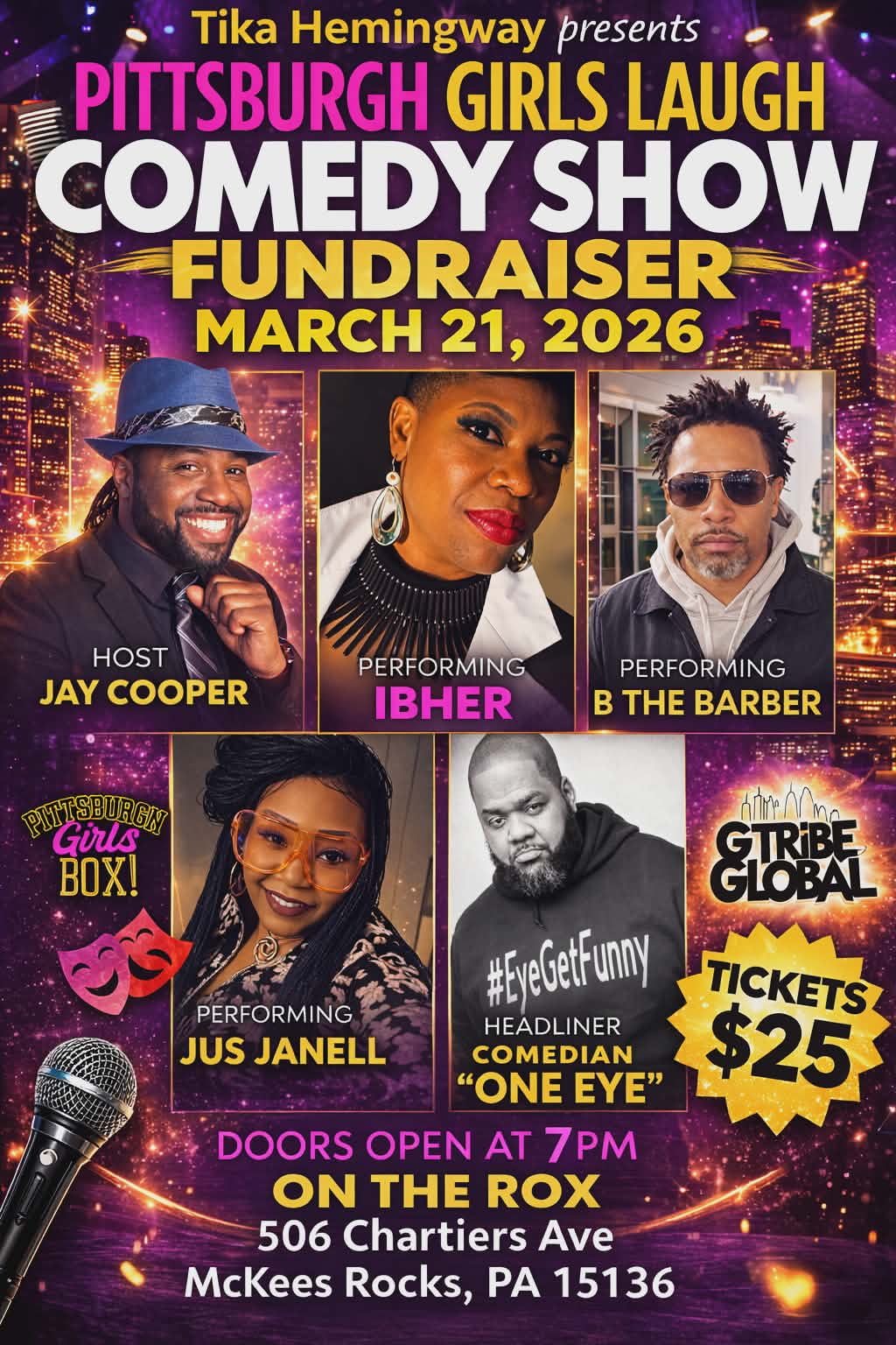 Tika Hemingway Presents Pittsburgh Girls Laugh Fundraiser