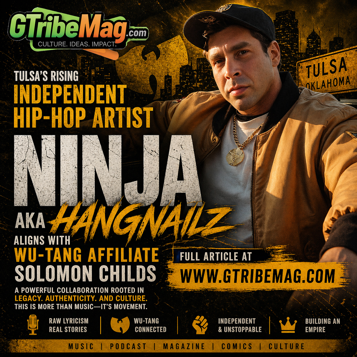 🔥 Ninja AKA HangNailz: Tulsa’s Rising Independent Hip-Hop Artist Aligns with Wu-Tang Affiliate Solomon Childs